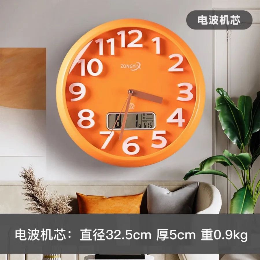 Home Wall Clock Decoration Hand Art Classic Gift Wall Clock Living Room Number Needles Round Modern Design Horloge Room Decor