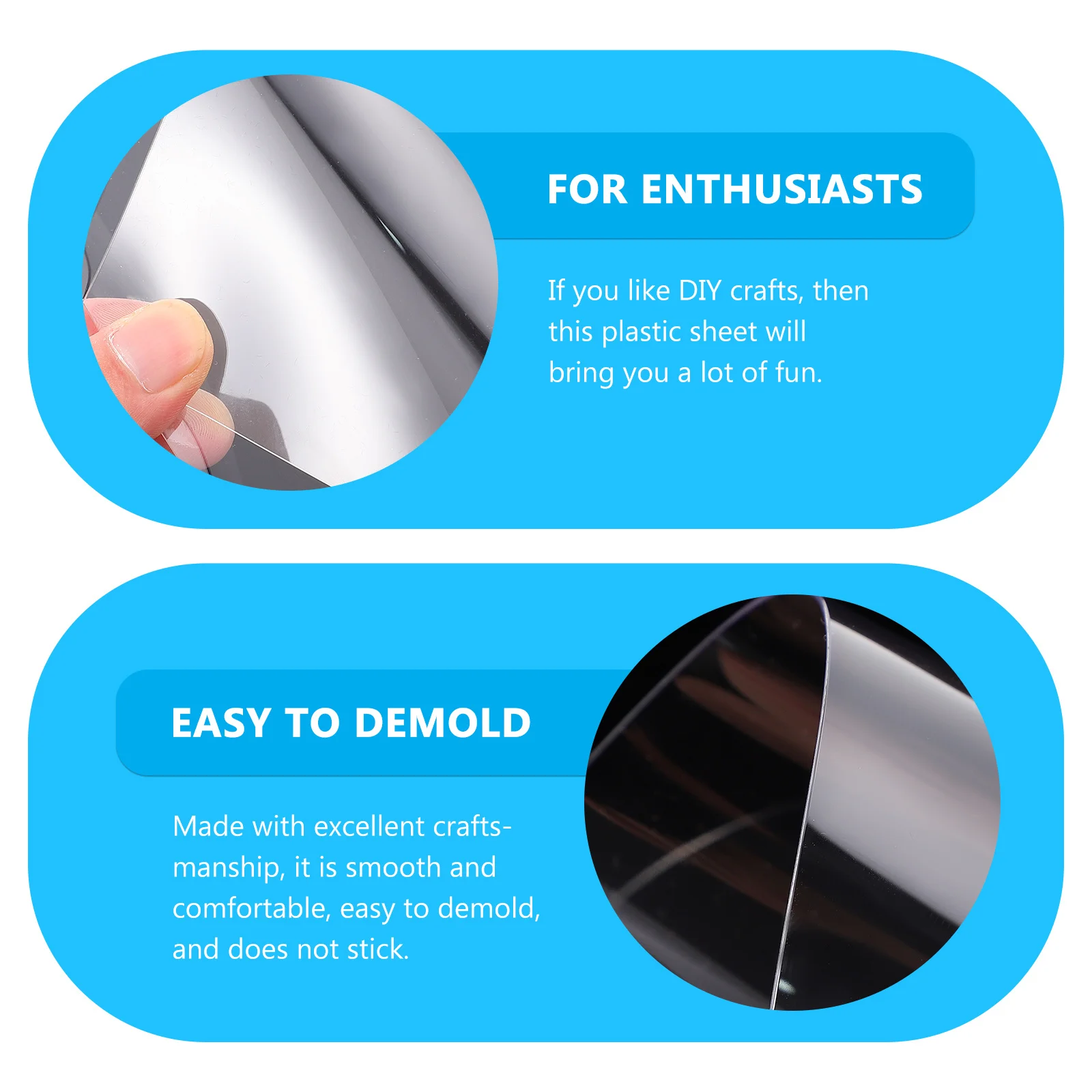 

10Pcs Epoxy Mold Materials Transparent Sheet Strong Flexibility Practical Use Jewelry Making Accessory