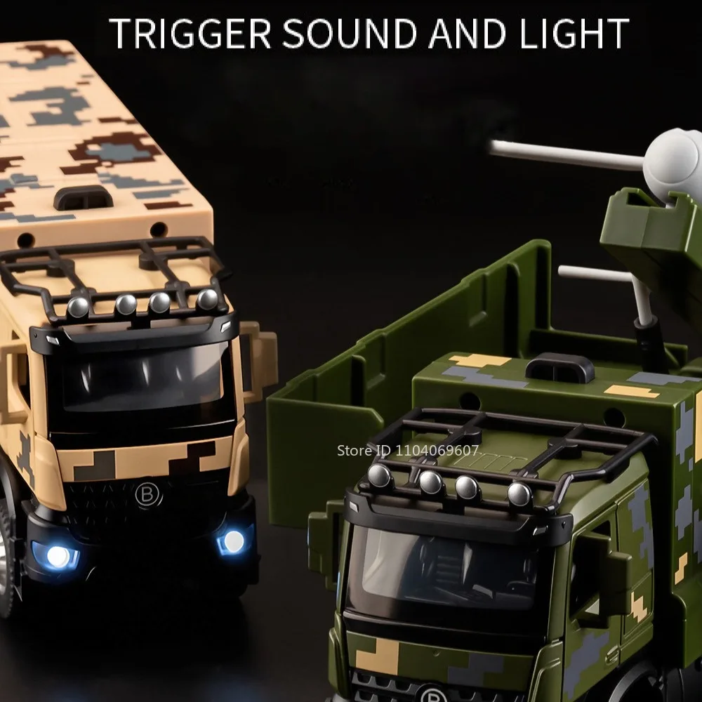 1:35 Schaal FL-10A ATTACK-11 Speelgoed Model Auto Metalen Diecast Militaire Voertuigen Geluid Licht Deuren Geopend Pull Back voor Jongens Geschenken