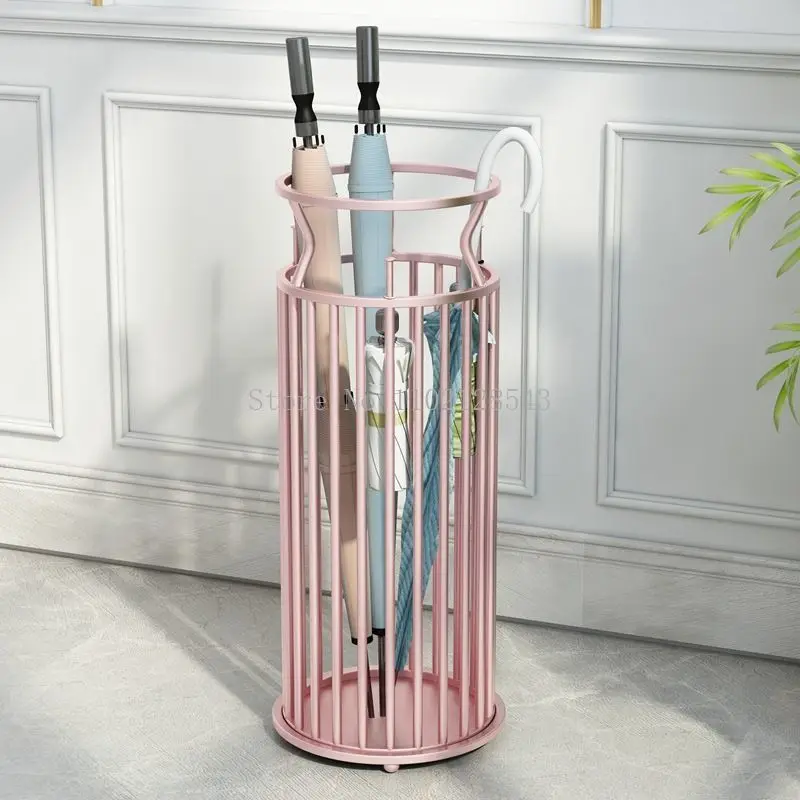 

Metal Umbrella Stand Umbrella Bucket Storage Shelf Wrought Iron Umbrella Storage Rack Umbrella Holder Organizer for Office Home