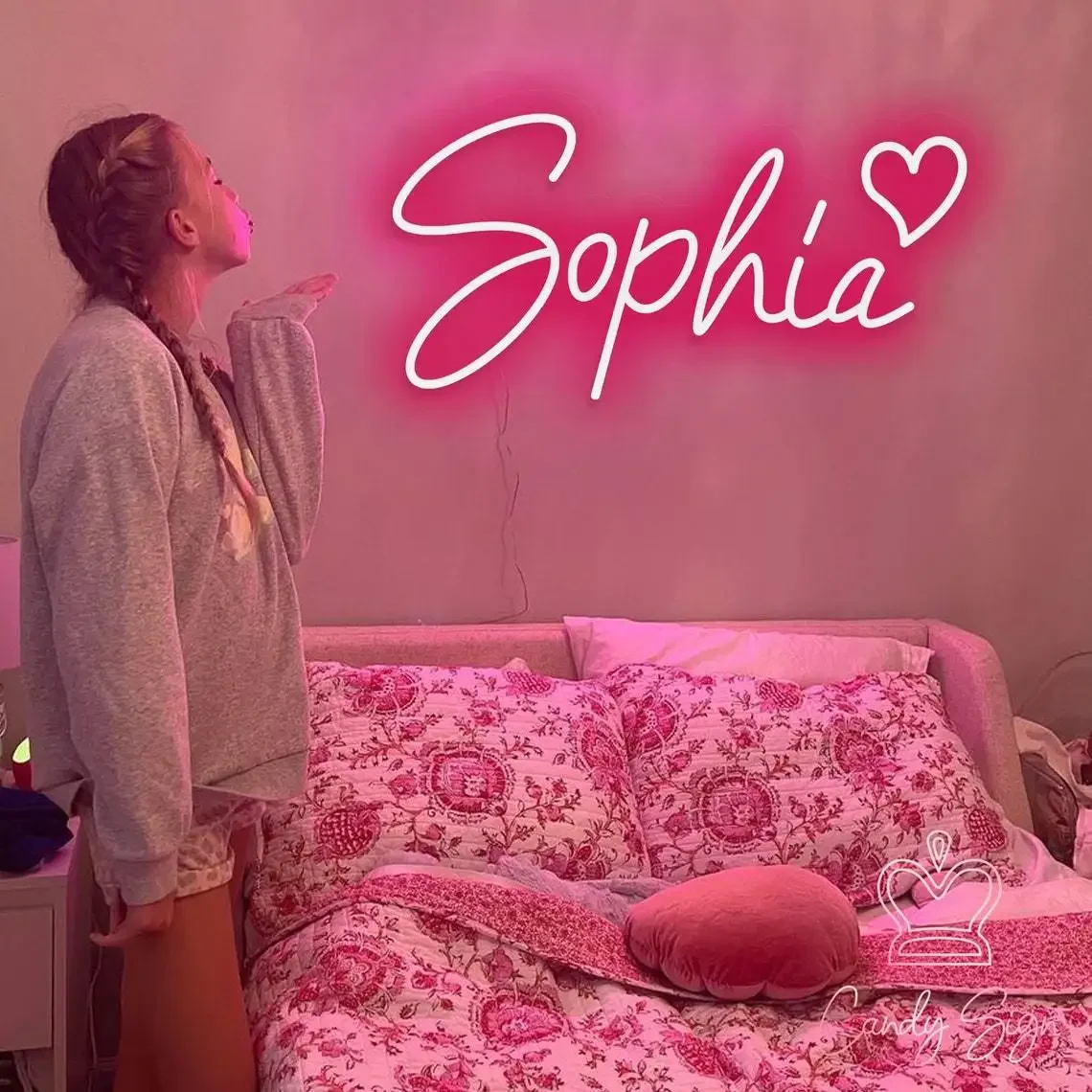 

Пользовательские неоновые вывески для свадьбы. Табличка с именем. Настраиваемые персонализированные именные огни для спальни, бизнеса для магазина, салона красоты.