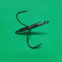 1pc 20g-100g Triple Fishing Hooks Equipment Sea Bream Carbon Barbed Treble Fishhook for Big Bass Saltwater Triple Barbed Pesca