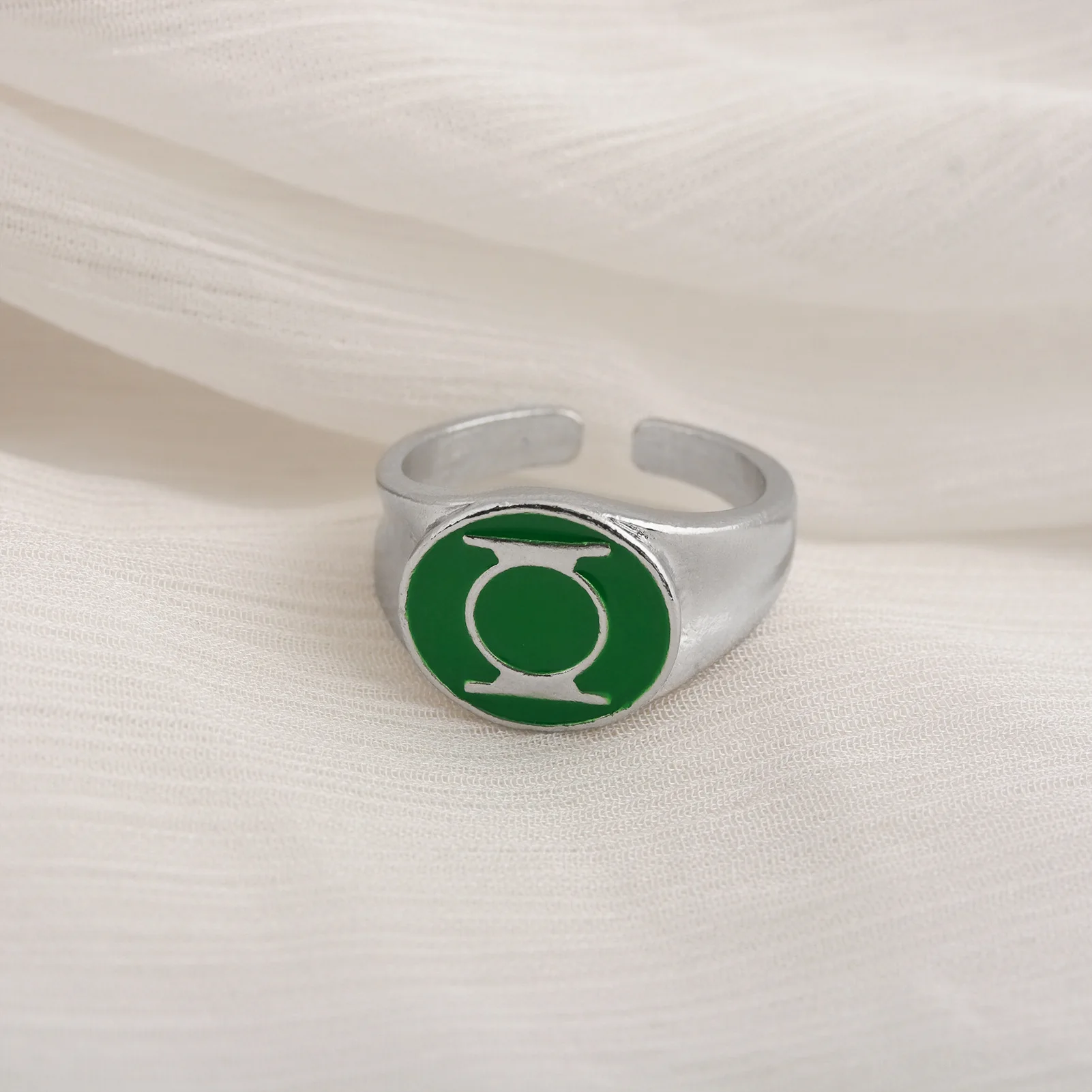 2026 Neuer Green Lantern Corps Ring Anime Peripherie John Stewart Ring Verstellbarer Offener Ring Cosplay Requisiten Ring Spielzeugsammlung Geschenk – Detail 22
