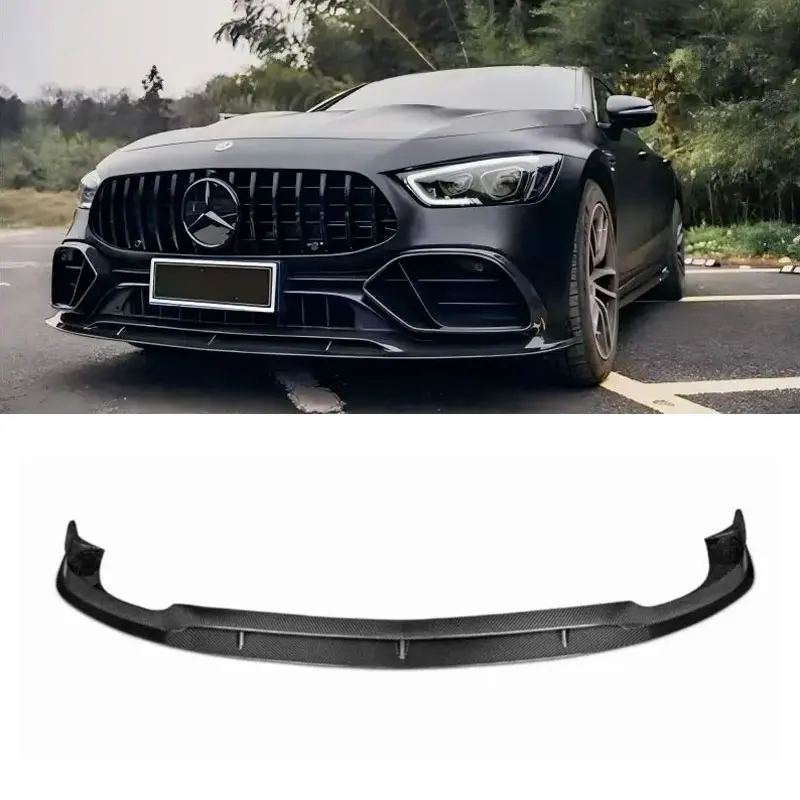

Обвес из настоящего углеродного волокна для Mercedes Benz AMG GT43 GT50 GT53 2019-2025, спойлер на передний бампер, нижний фартук для подбородка, сплиттер