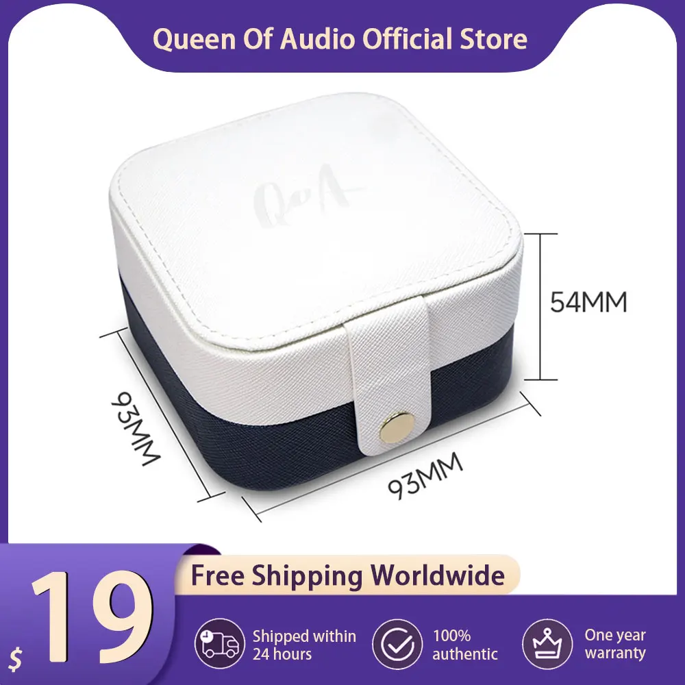 Портативный футляр для наушников QoA: Оригинальный люксовый чехол-кнопка для гарнитуры, сумка для путешествий, аксессуары для спорта на открытом воздухе, чехол для наушников