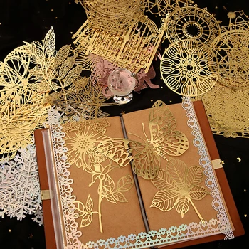 10 adet Diy Scrapbooking kağıdı Bronzlaştırıcı Dantel dekorasyon kağıdı Içi Boş Kart Kolaj malzemesi lomo kartları DIY el yapımı kraft el işi kağıdı