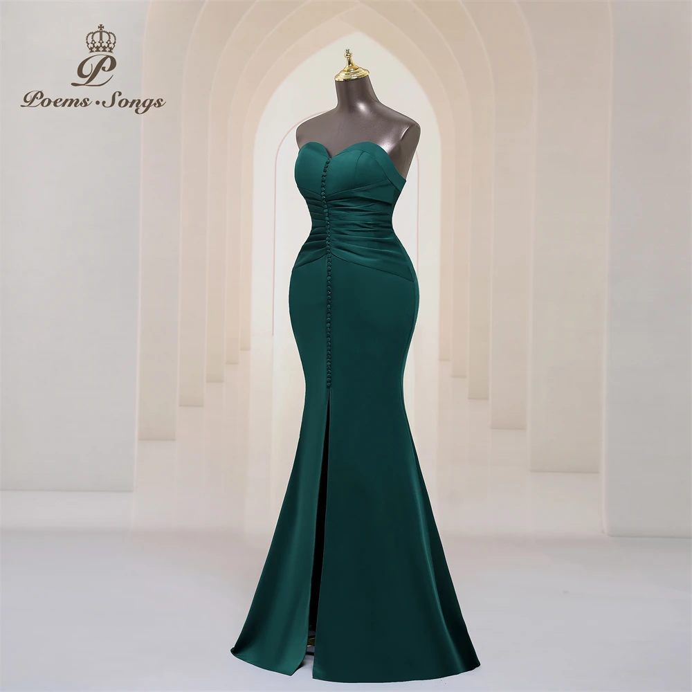 New strapless elegant evening dresses for women robe de soiree de mariage party dress Bridesmaid dresses woman luxury dress