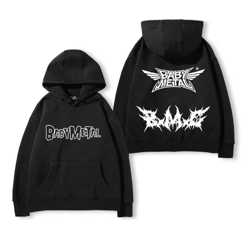 BABYMETAL Band Hoodie Men's Autumn and Winter Versatile Heavy Metal Street Rock Print Top Pure Cotton Fashion