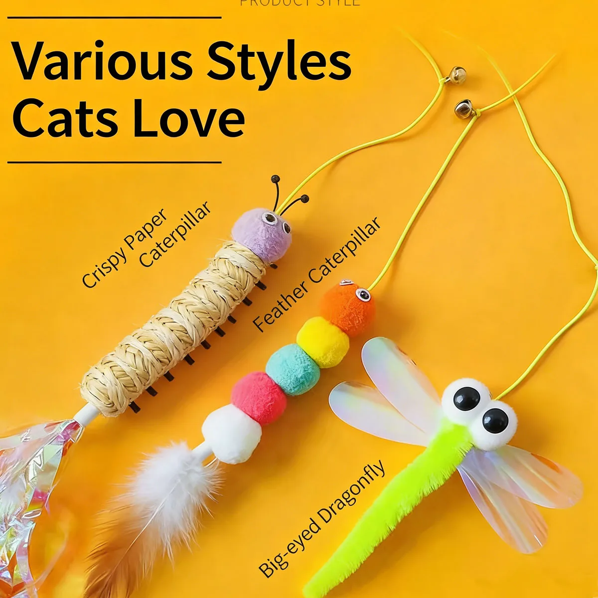 1 Pc Interactive Hanging Cat Toy Retractable Swing Door Cat Toy with Bell for Indoor Cats Boredom Relief Self-Play