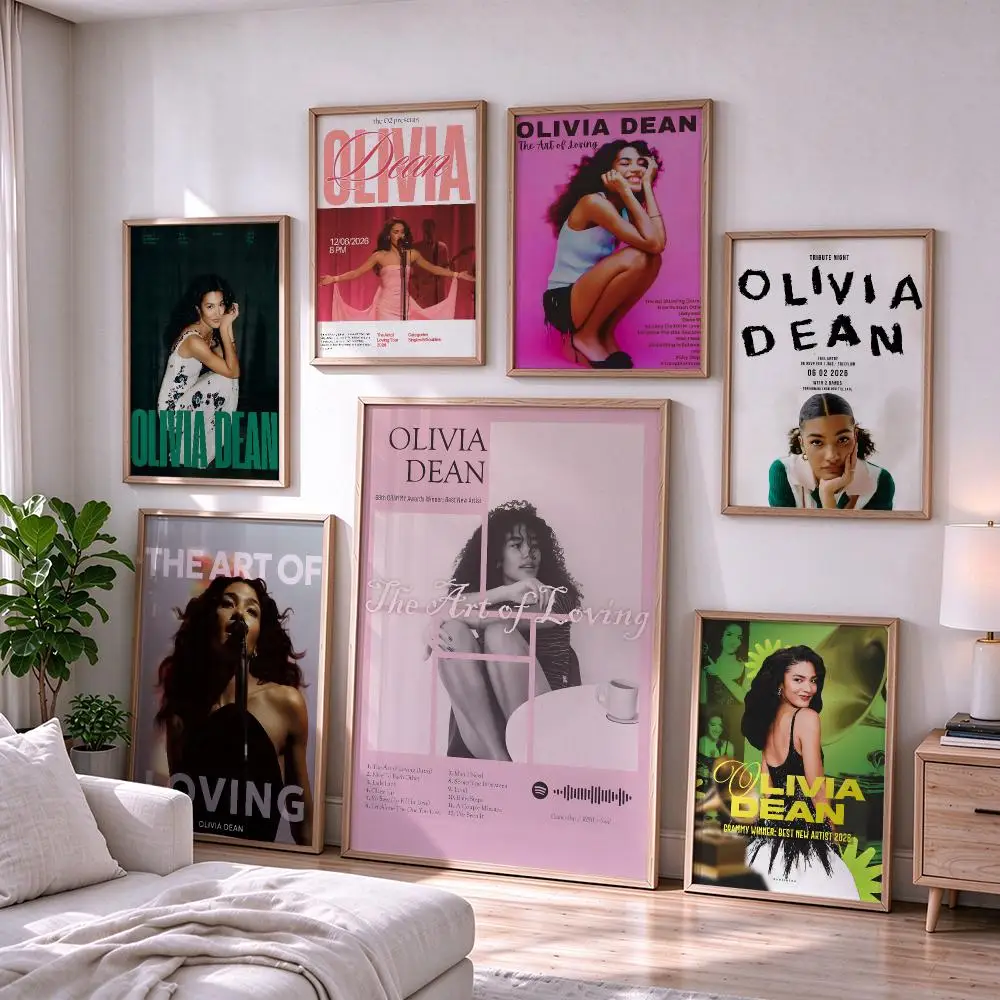 music Olivia Dean Poster Poster HD Self-Adhesive  Art Waterproof Wall Art Print, Bedroom Living Room Decoration Gift