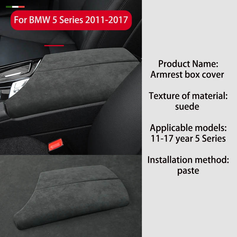 

For BMW 5 G30 F90 F10 E28 E34 E39 E60, 6 E24 2011-17 2018 2019 2020 2021 2022 Armrest Box Lid Alcantara Sheath Shell Cover Panel