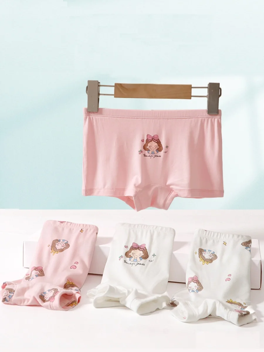 Sale New High Quality girls Boxer Shorts Panties Kids children cartoon underwear 2-9y 4pcs students 100-160 95%cotton