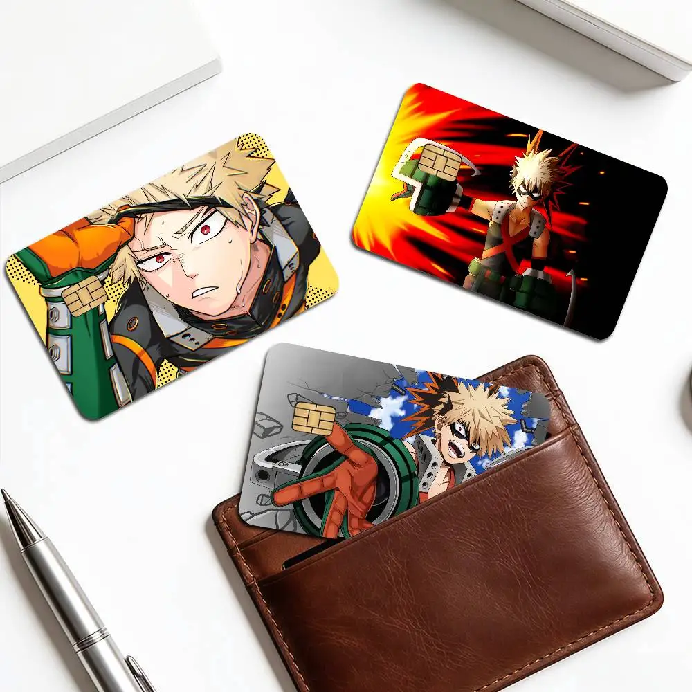 Anime B-bakugo Katsuki My Hero Academia Anmie Sticker Film Skin Cover for Credit Card Debit Bank Card Front