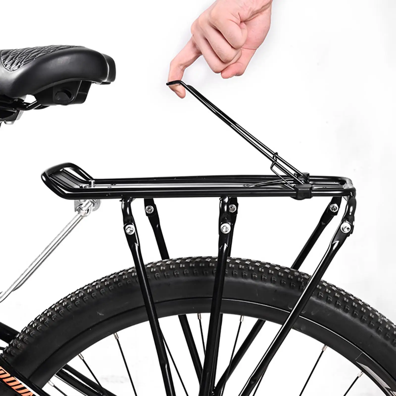 Mountain Bicycle Rear Carrier Cargo Rack 25kg Load Sturdy for City Road Folding