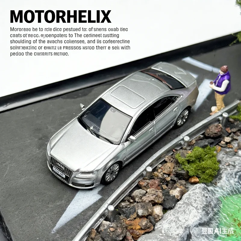 

MOTORHELIX 1:64 Масштабная модель автомобиля Audi A8 2008 года из сплава, игрушка-подарок для мальчиков на праздник, коллекционный предмет для взрослых, украшение для дома.
