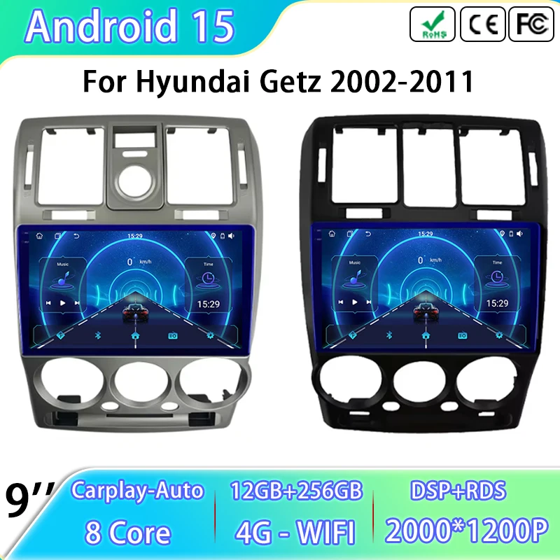 

4G WIFI Head Unit For Hyundai Getz 2002-2011 LHD RHD Car Radio GPS Navigation Multimedia Video Player Stereo Android Auto No DVD