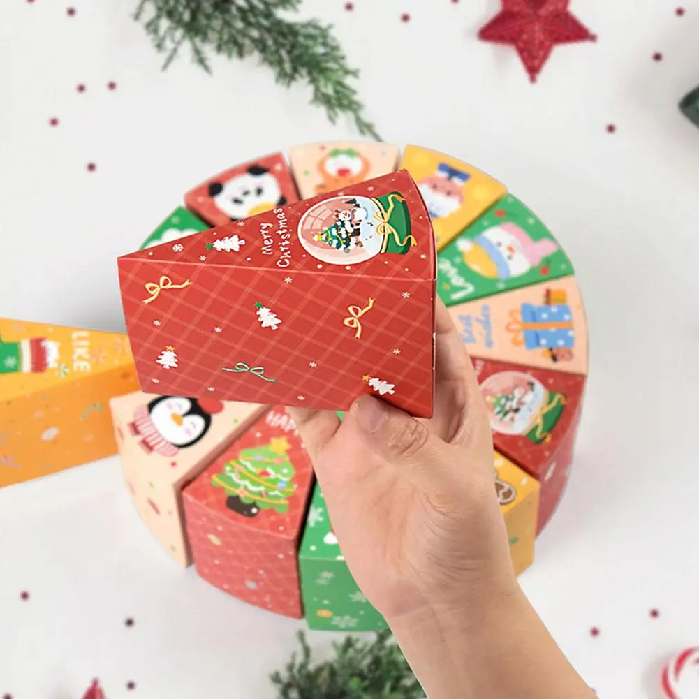 

Новые 12 рождественских подарочных коробок, слепые коробки, рождественский календарь обратного отсчета, упаковка подарков на вечеринку, пустые коробки