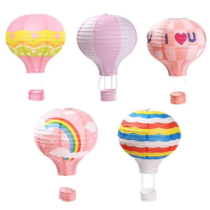 30 cm Weihnachtsmann Elch Schneeflocke Laterne Heißluftballon Papierlaterne Kinder hängende Geburtstagsfeier Hochzeit Weihnachtsdekoration – Detail 7