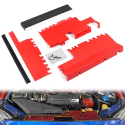 For Subaru WRX STi 2015-2021 Car Engine Radiator Cap Cover Water Tank Cooling Covers Trim Aluminum Alloy  3pcs