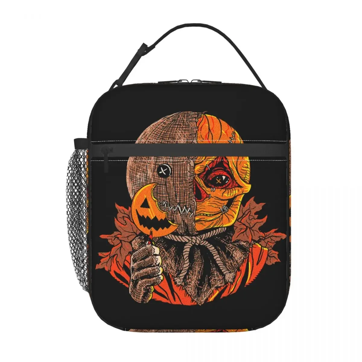 Halloween Spooky Movie Trick R Treat Sam Pumpkin Insulated Lunch Bag for Outdoor Picnic Resuable Cooler Thermal Lunch Box Women