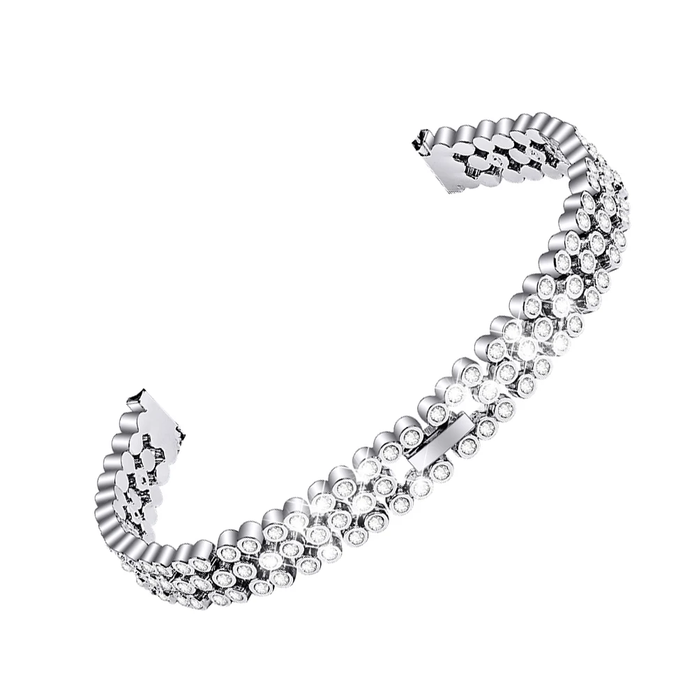 

Rhinestone Watch Strap Stainless Steel Replacement B for Watch 55 81 Inches Wrist Fashion Stylish Anti Rust Durable Luxury