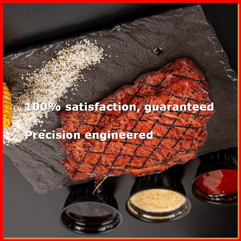 2Pcs Artificial PVC Steak Simulation Food Model Cooked Roast Beef Meat Home Kitchen Market Display Photography Props-A73M