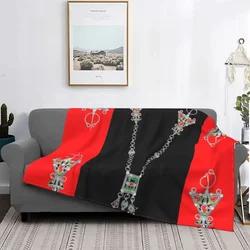 Kabyle ceramics Pattern Plaid flanella coperta morbida leggera calda geometrica Amazigh divano Car Bedding Decor regali per adulti