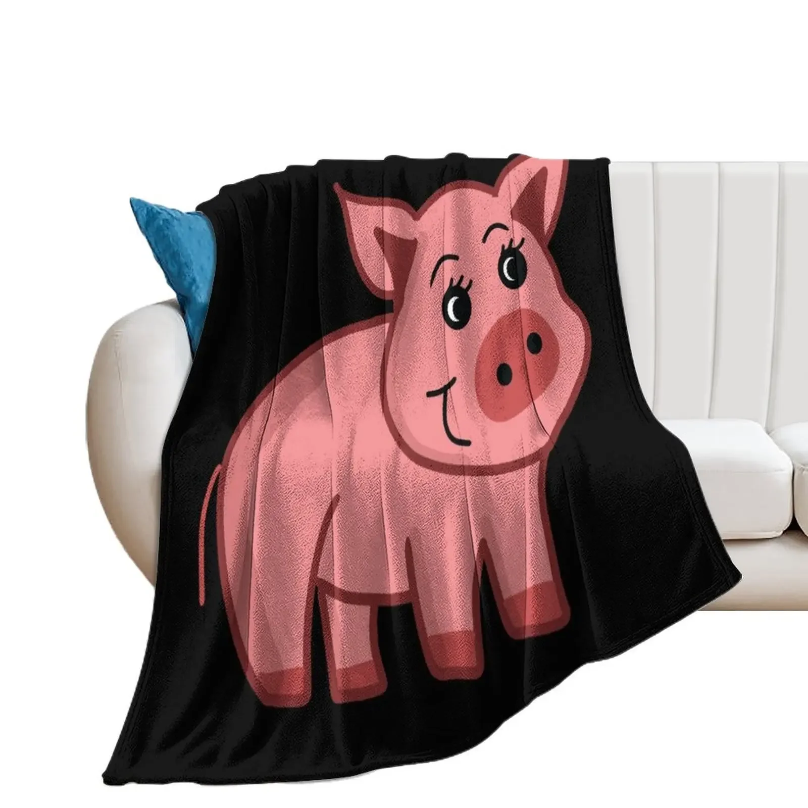 Cute Piggies Throw Blanket Furry Blankets Sofas Of Decoration cosplay anime Blankets