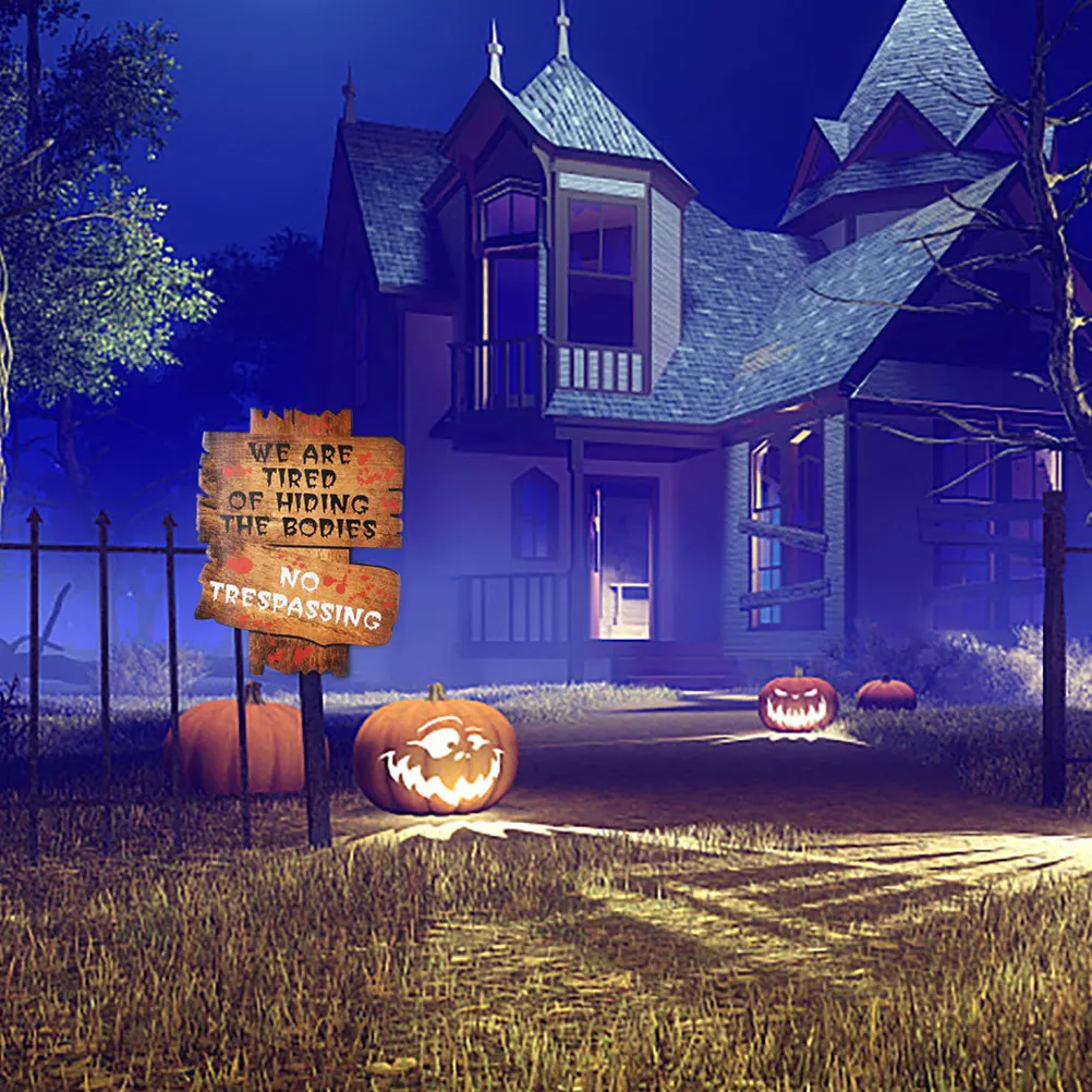 

2Pcs Halloween Halloween Yard Decorations Durable Lawn Signs Party Outdoor Yard Boards Party Decoration