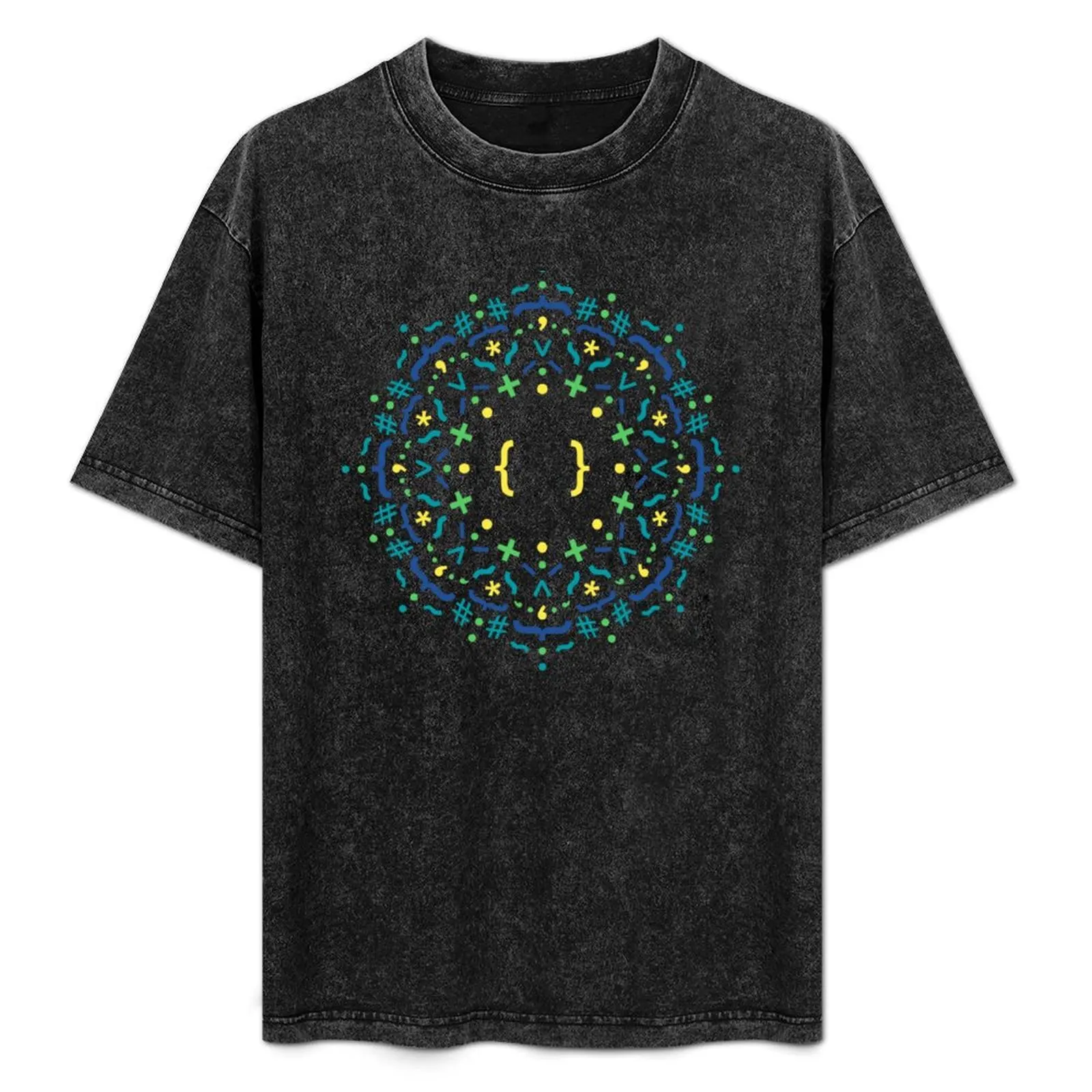 Code Mandala - Camiseta CSS minimalista informal de manga corta