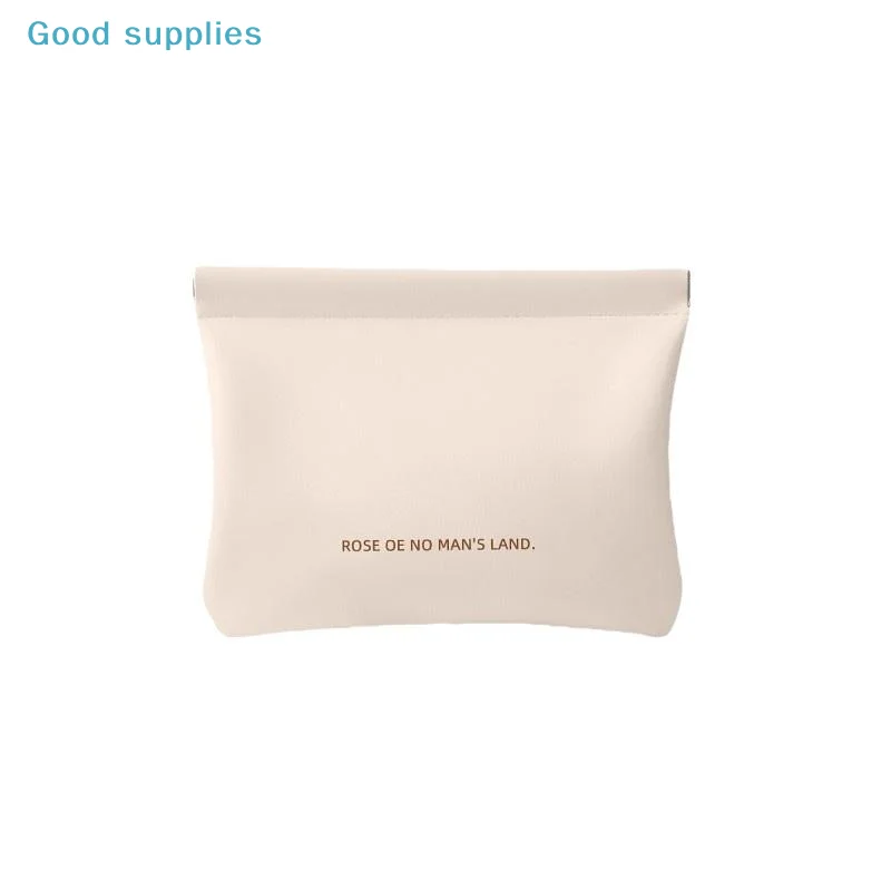 nimbleEarphone Storage Bag Mini PU Purse Bag with Automatic Closure Separate Compartment for Charging Cable for Travel and Work