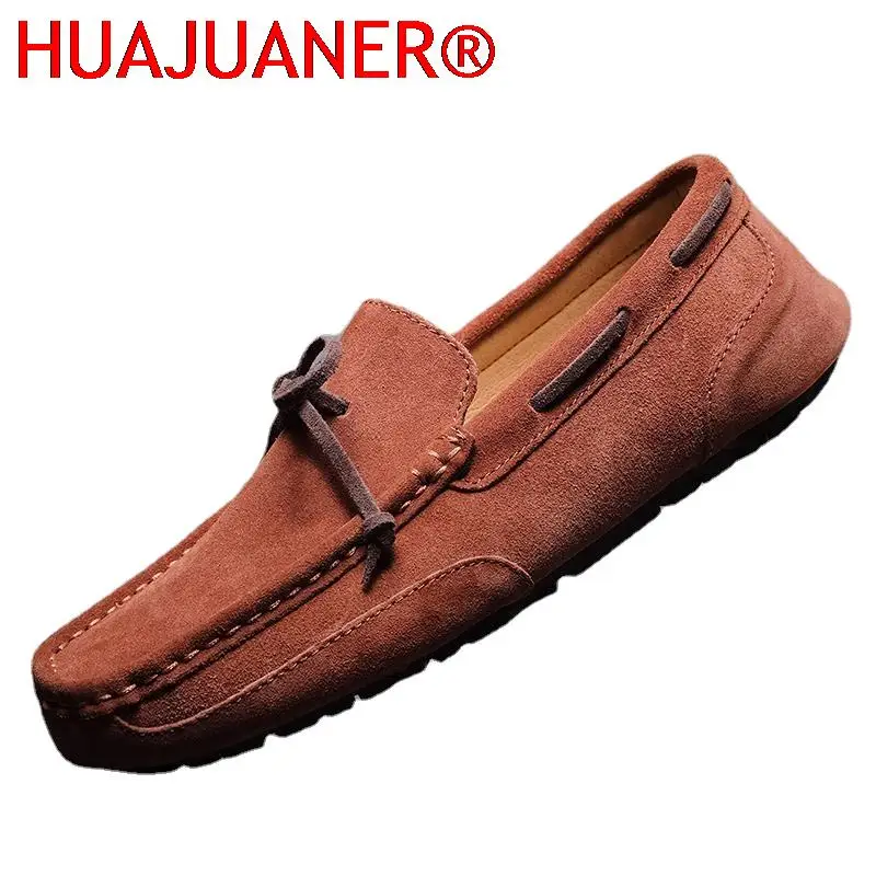 

Men Loafers Soft Moccasins Summer Autumn Genuine Leather Cow Suede Shoes Men Flats Man Slip On Driving Shoes Fashion Men's Shoes