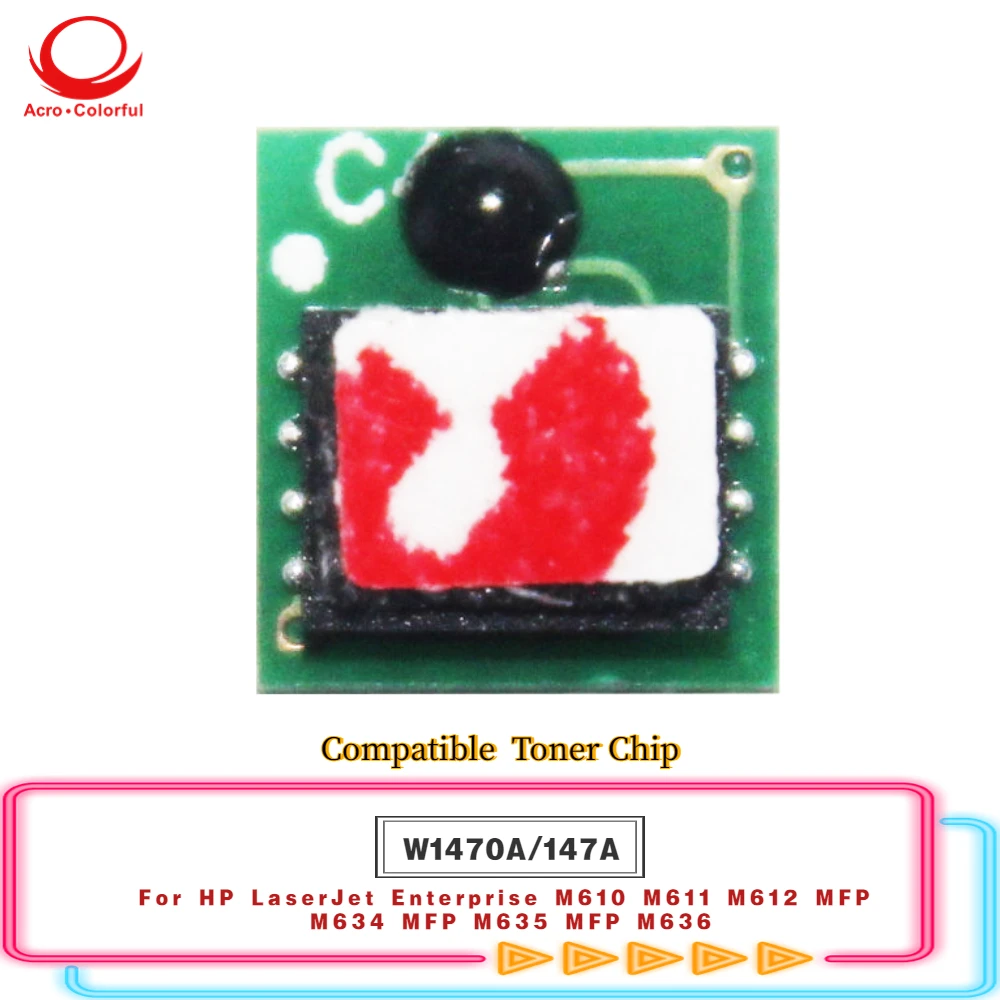 

147A Compatible W1470A Toner Chip Apply to HP LaserJet Enterprise M610 M611 M612 MFP M634 MFP M635 MFP M636 Cartridge 10.5K