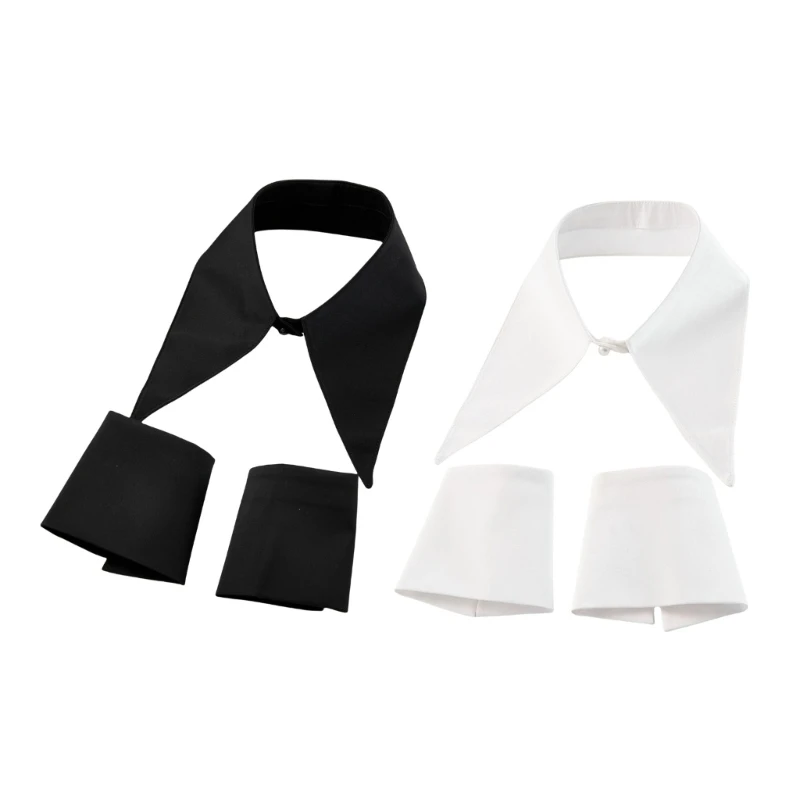 Unique False Collar Casual Decorative Shirt Dress Collar Elegant Wrist Cuffs Lapel