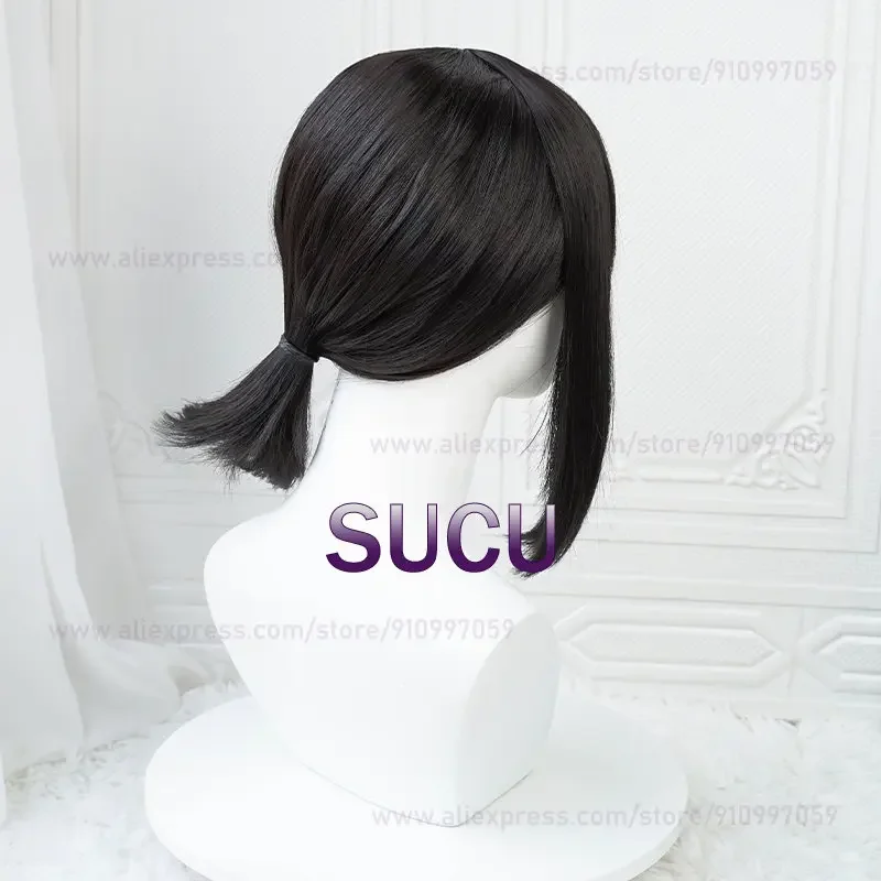 Anime Higashiyama Kobeni Peruca Cosplay, Perucas Pretas, Resistência ao Calor, Cabelo Sintético, Cabelo COS Halloween, 38cm