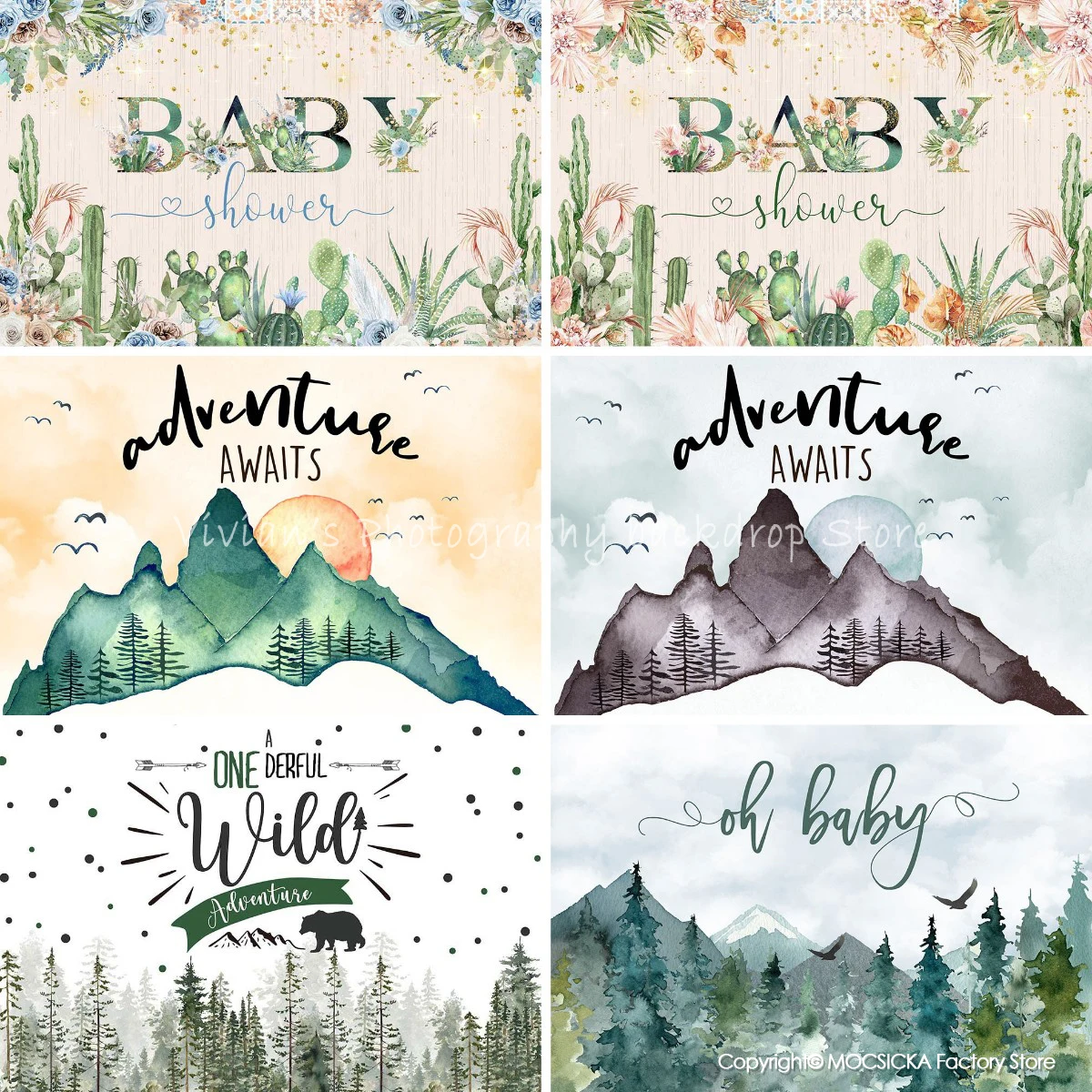 사파리 숲 베이비 샤워 성별 공개 사진 배경, 생일 파티 배너 배경, 스노우필드 야생 동물 사진 촬영