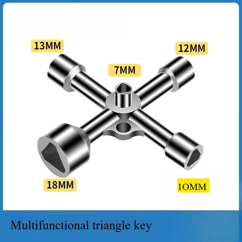 Multifunctional Triangle Key Water Meter Electric Control Cabinet Faucet Wrench