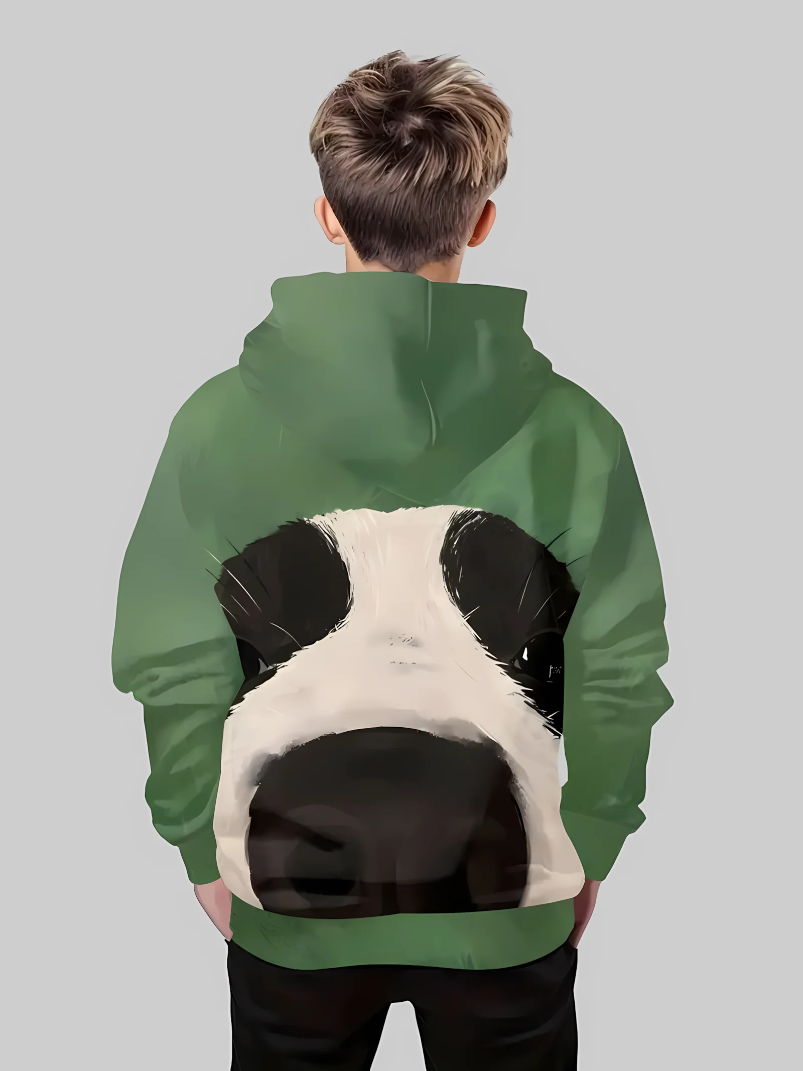 2025 خريف جديد للأطفال لينة هوديي ثلاثية الأبعاد جرو نمط مطبوعة في الهواء الطلق الترفيه الأطفال طويلة الأكمام هوديي