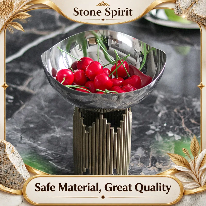 【Premium】Metal Fruit Tray, Snack, Dried Fruit Storage Bowl, Dessert Tray, Pudding Bowl, Living Room Desktop Decoration Ornament