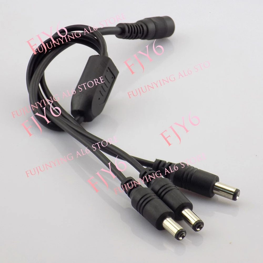 1 Female to 3 Male DC Power jack Adapter Splitter 3 way Plug Cable 5.5mm*2.1mm 12V Supply for CCTV Security Camera led strip A6