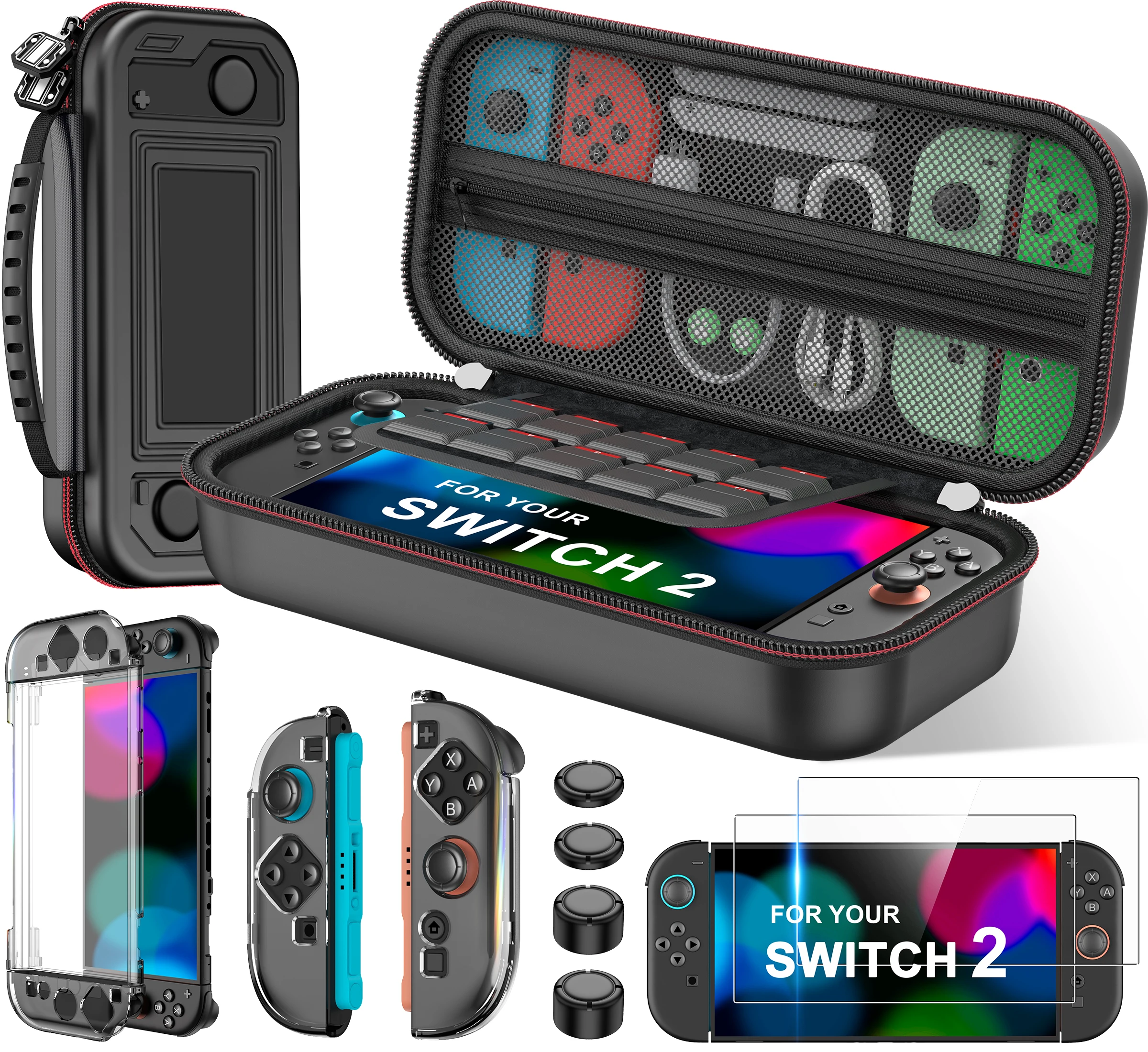 

Дорожная сумка DinoFire SD40 для переключателя/оливы/переключателя 2, защита от царапин для Switch2 с 2 аксессуарами из закаленного стекла