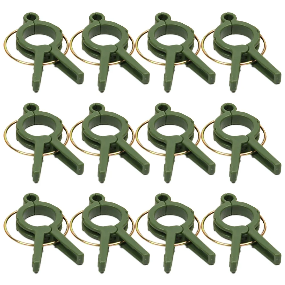 

12pcs Greenhouse Brackets Secure Fixed Plastic Plant Clips For Stems Flower Vine 8*3*4.9 Cm Gardening Outdoor Living Tools