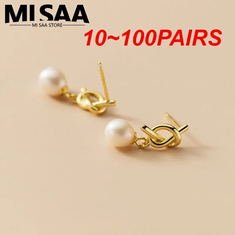 10~100PAIRS Pearl Ear-rings Grace Handmade Minimalist Essential Fashion Best Seller Womens Geometric Stud Earrings