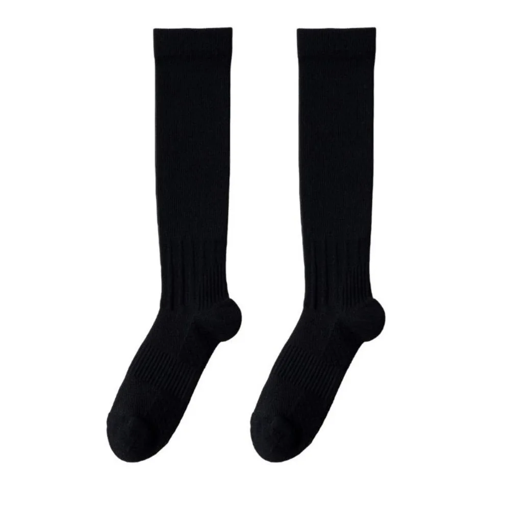 2 Pairs New Soft Breathable Compression Calf Socks Non Slip Stretch Long Tube Socks Compression Athletic Socks Fitness