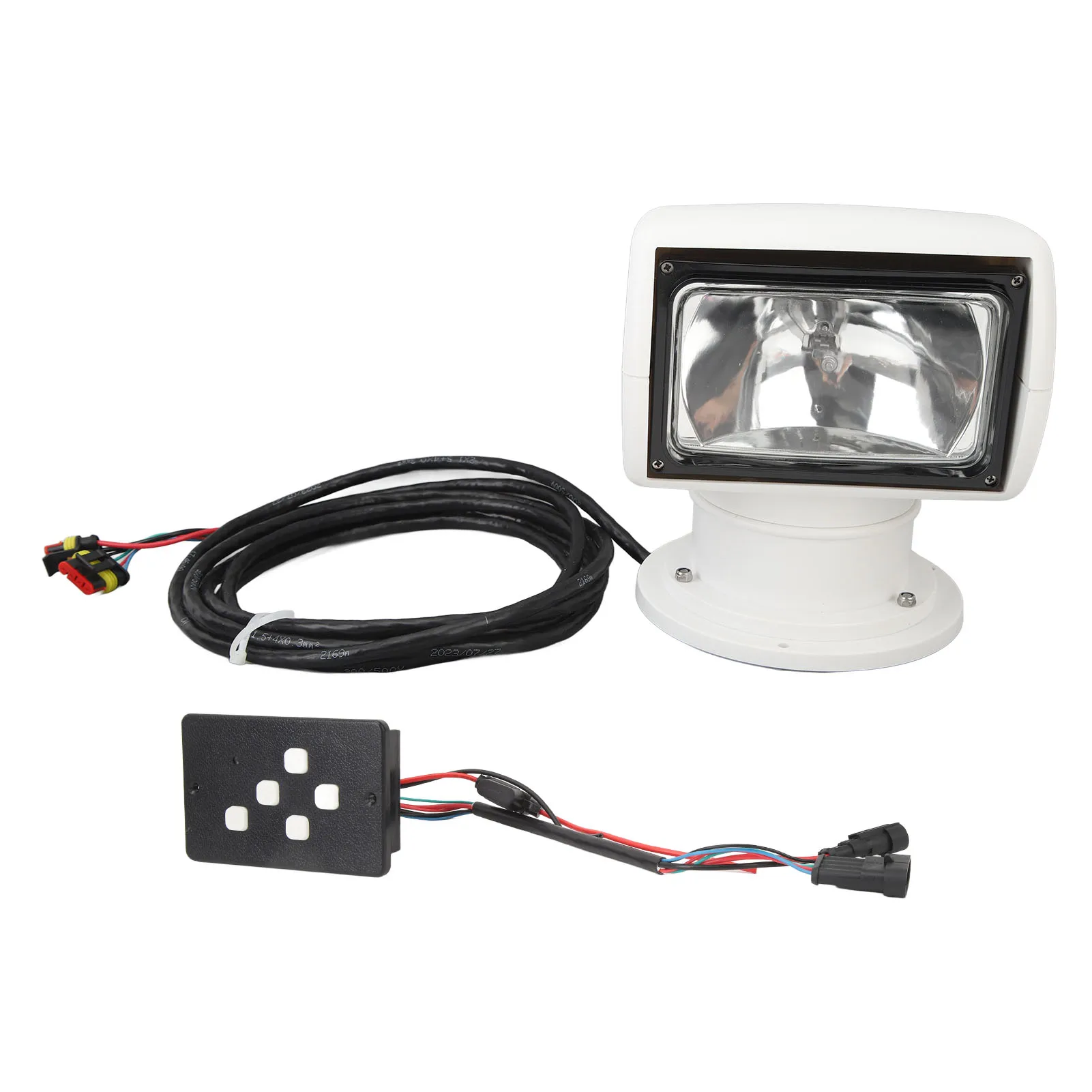 كشاف بحري 100 وات 355 °   كشاف هالوجين محمول مقاوم للماء IP66 للتحكم عن بعد لقوارب صيد اليخوت