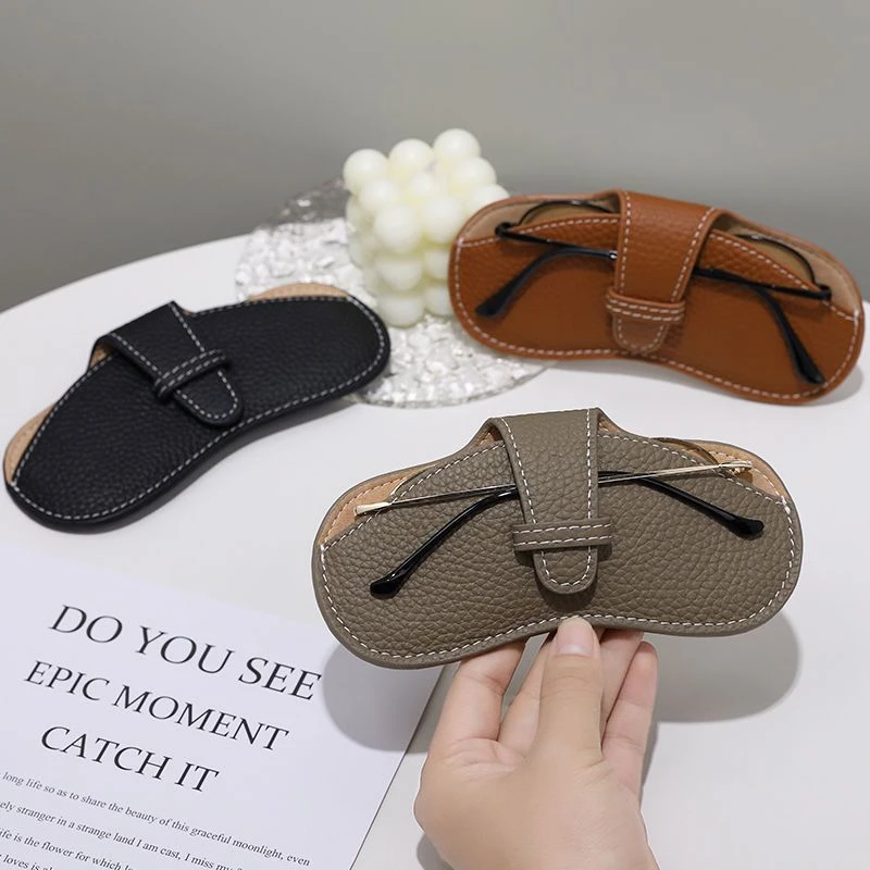 Borsa per occhiali morbida in pelle calda Custodia per occhiali portatile di moda Scatola per occhiali da sole Custodia protettiva per occhiali solida Accessori per borse