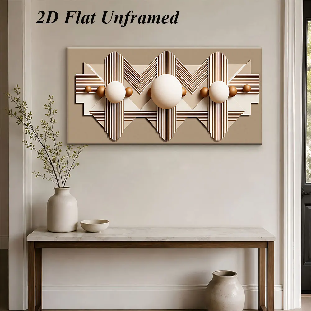 (1PC Unframe)1 modern minimalist geometric abstract line decoration painting, light luxury high-end decorative painting, 2D plan
