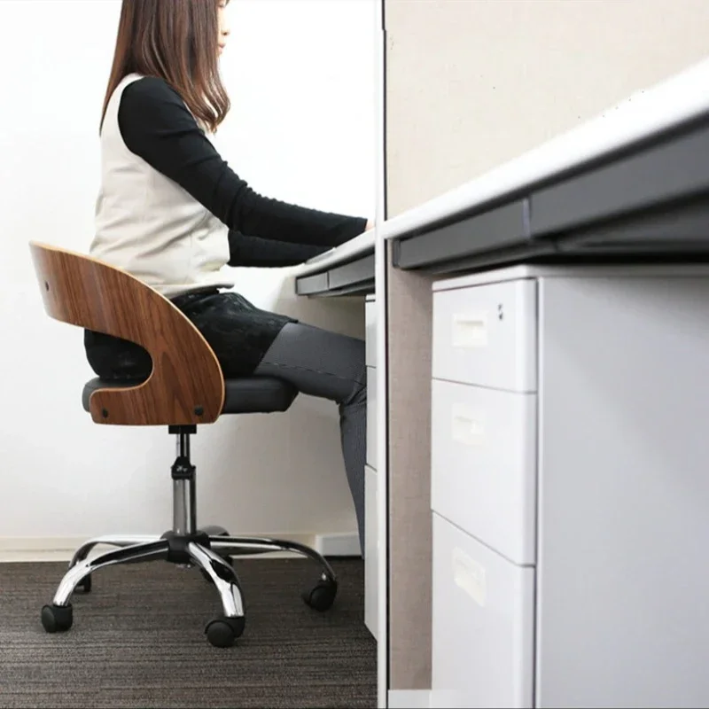 Multi-functional Art Computer Chair European Home Office Chair Student Chair Back Chair Swivel Chair Seat Solid Wood