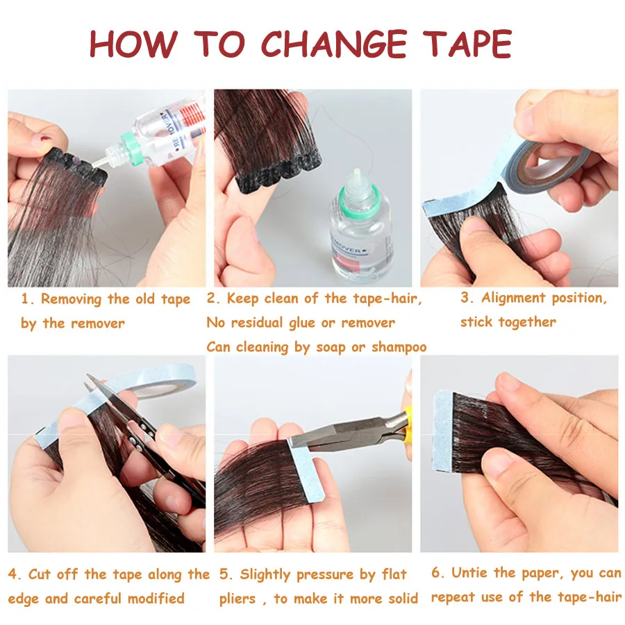 Ultra Hold Hair Extension Tape Double Sided Tape Adhesive Replacement Tape For Lace Closure/Toupee/Lace Wigs Hair Adhesive Tape