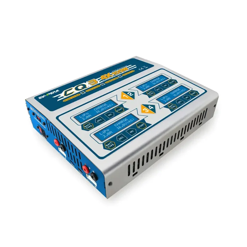 EV-Peak CQ3 AC 110/220V Input 1-6S 4x100W Lipo Battery Balance Charger for RC Airplane Multicopter